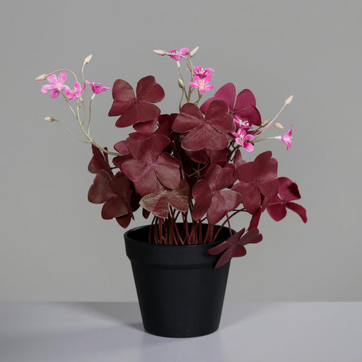 Kunstig Bourgogne Kløver Plante I Potte 32Cm