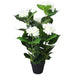 Kunstig Hortensia Plante Med Potte 60 Cm Hvid