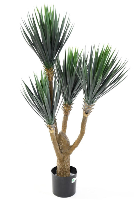 Kunstig Yucca Plante 4 Hoveder H.120Cm Til Indendørs
