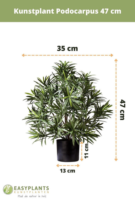 Podocarpus - Kunstig Grøn Plante