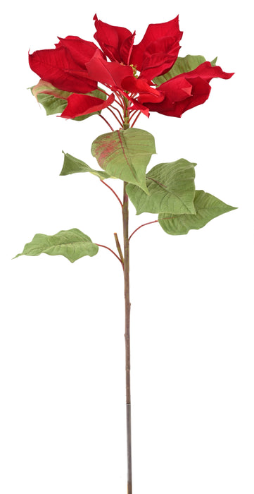 Kunstig Julestjerne Rød 80 Cm Juleblomst