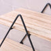 Planteholder Væghylde Træ Og Metal Rhombus
