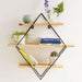 Planteholder Væghylde Træ Og Metal Rhombus