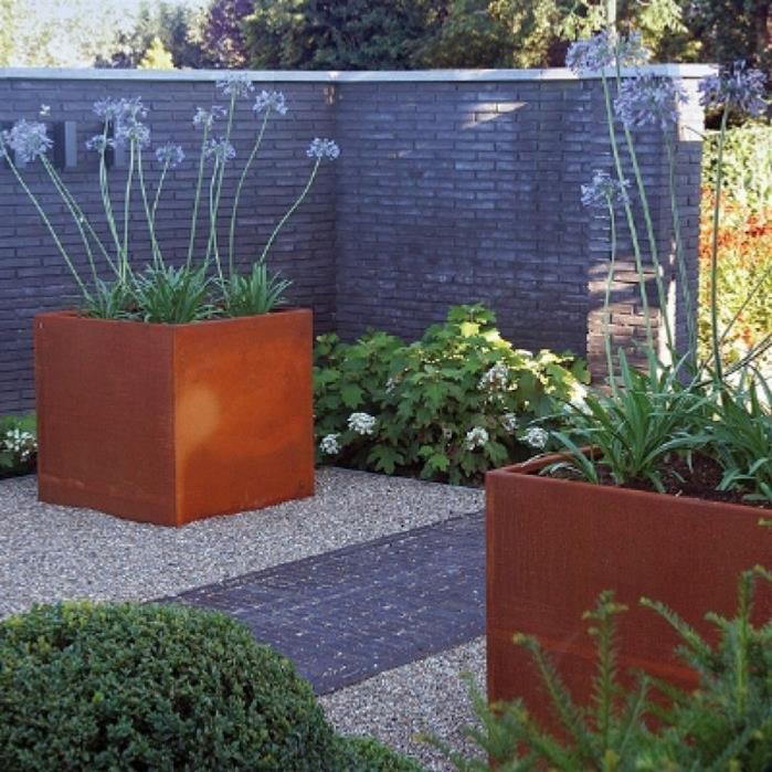 Corten Urtepotte H.60Cm Uv Gel Resistent