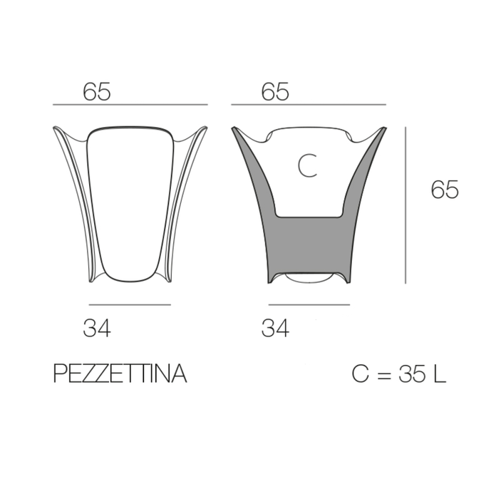 Pezzettina Led Udendørs Urtepotte