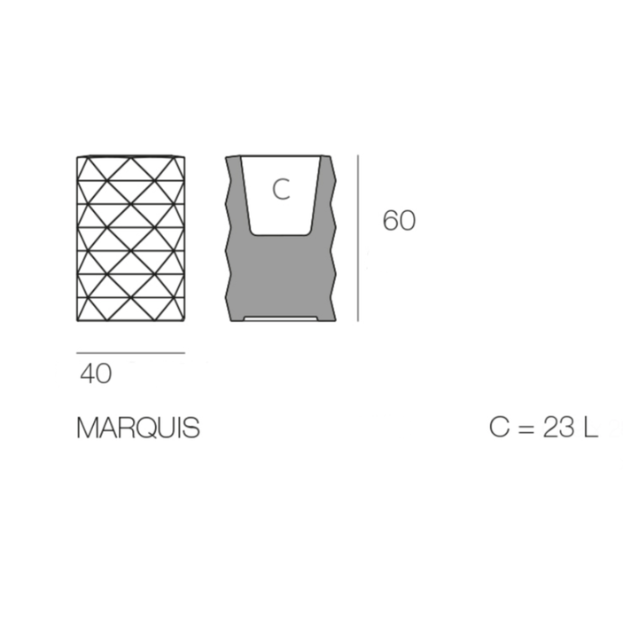 Marquis Geometrisk Urtepotte