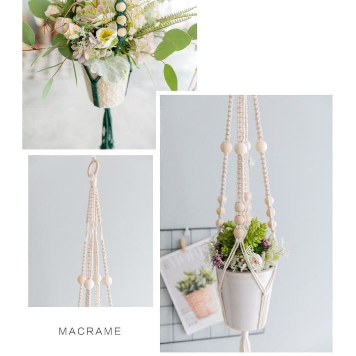 Original Macramé Hængende Urtepotte