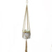 Hængende Urtepotte Macrame Suspension Med Gult Lærred