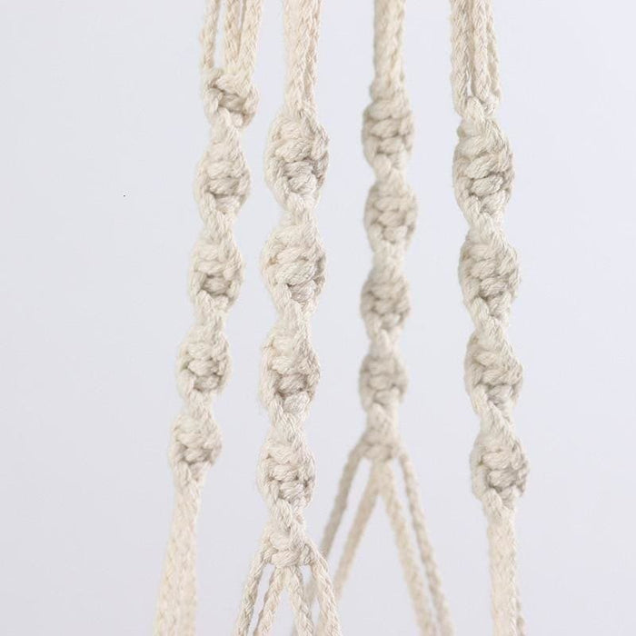 Hængende Urtepotte Hvid Macramé Suspension