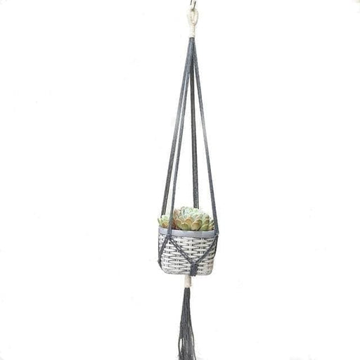 Hængende Urtepotte Grå Macramé Suspension