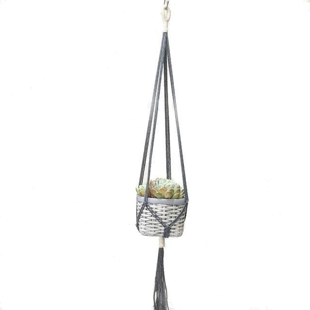 Hængende Urtepotte Grå Macramé Suspension