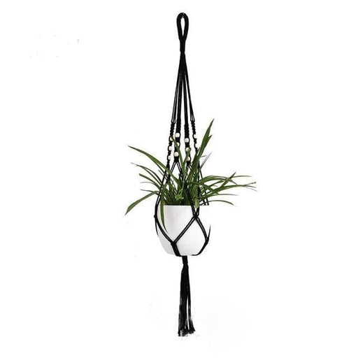 Hængende Urtepotte Sort Macramé Suspension