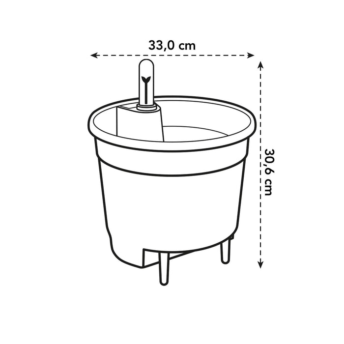 Sort Vand Reservoir Pot D33Cm