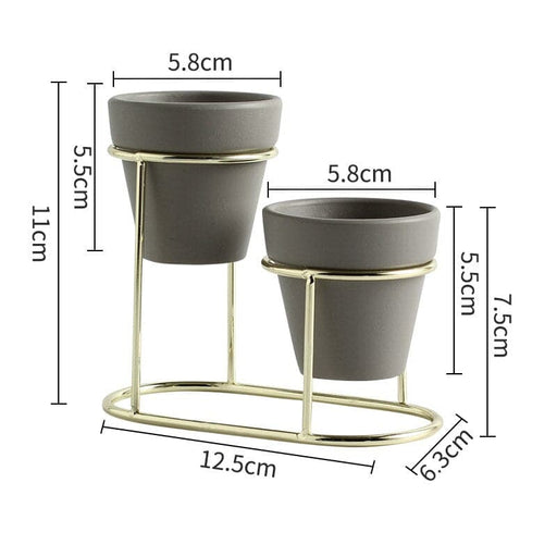 Dio Metal Piedestal Pot