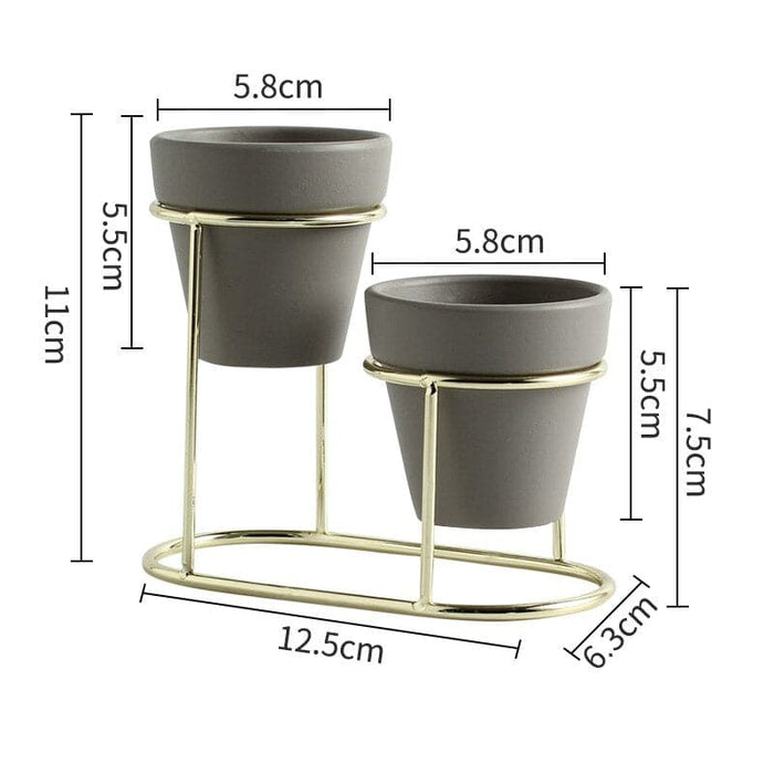 Dio Metal Piedestal Pot
