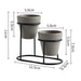 Dio Metal Piedestal Pot