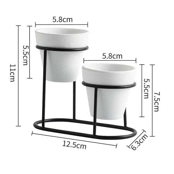 Dio Metal Piedestal Pot