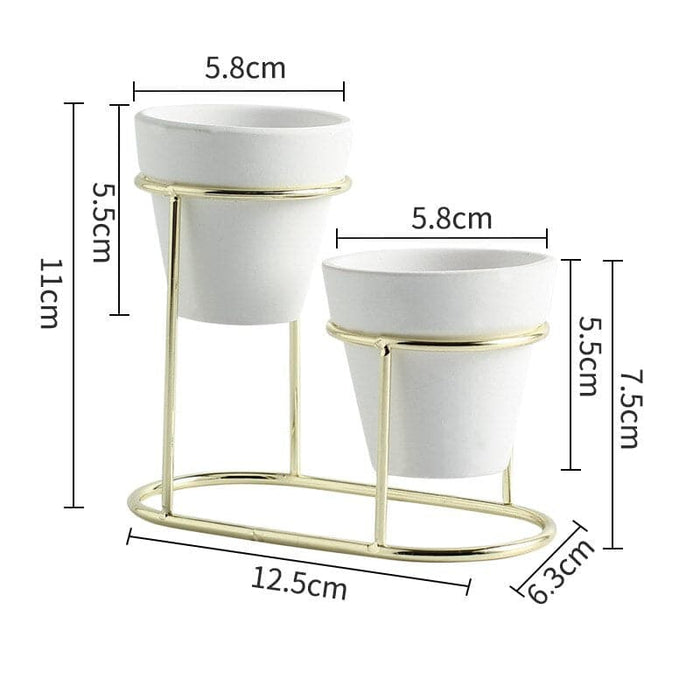 Dio Metal Piedestal Pot