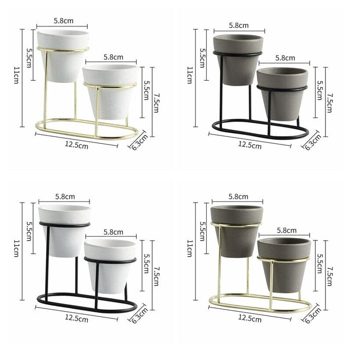 Dio Metal Piedestal Pot