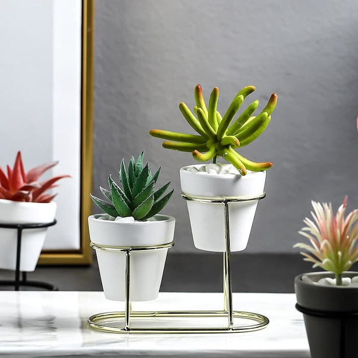 Dio Metal Piedestal Pot