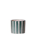 Malet Stripe Dekorativ Potte - Grøn