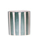 Malet Stripe Dekorativ Potte - Grøn