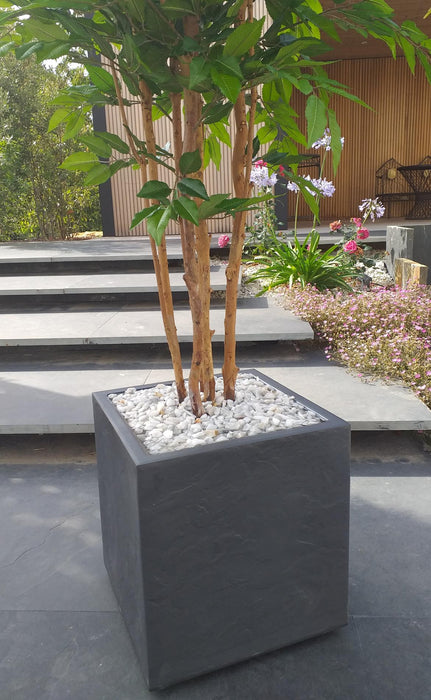 Forberedelse Af Kunstig Plantebakke Hvid Marmorfinish