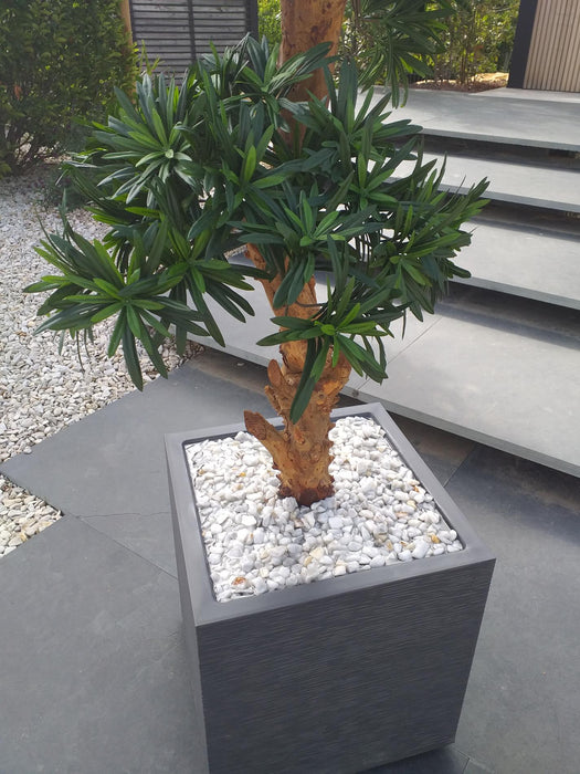 Forberedelse Af Kunstig Plantebakke Hvid Marmorfinish