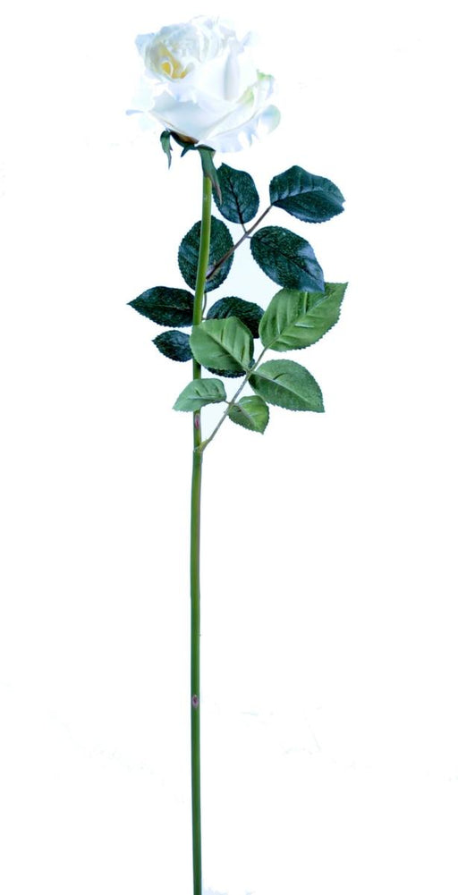 Hvid Kunstig Rose 80 Cm Dekorativ Til Interiør