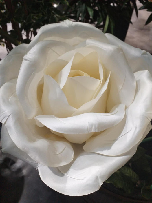 Kæmpe Hvid Kunstig Rose 108 Cm Interiør Dekoration