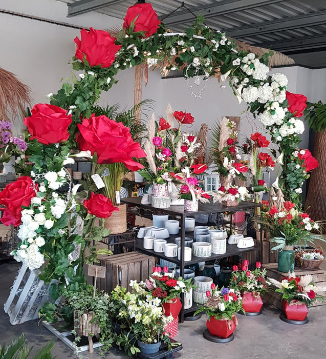 Kæmpe Kunstig Rose Rød 170 Cm Interiør Dekoration