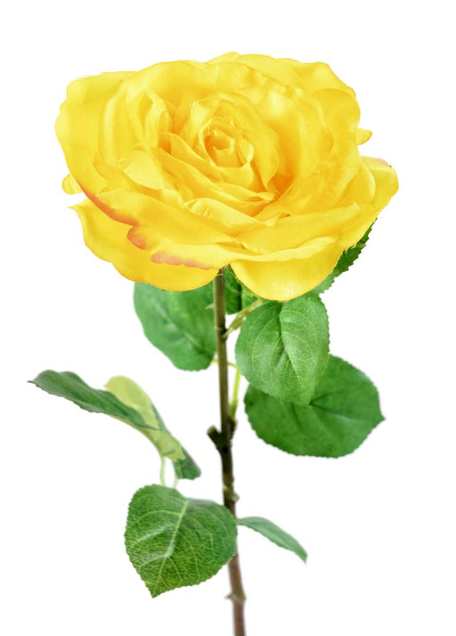 Gul Kunstig Rose 66 Cm Interiør Dekoration