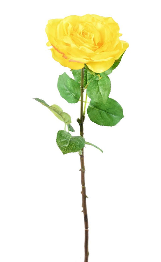 Gul Kunstig Rose 66 Cm Interiør Dekoration