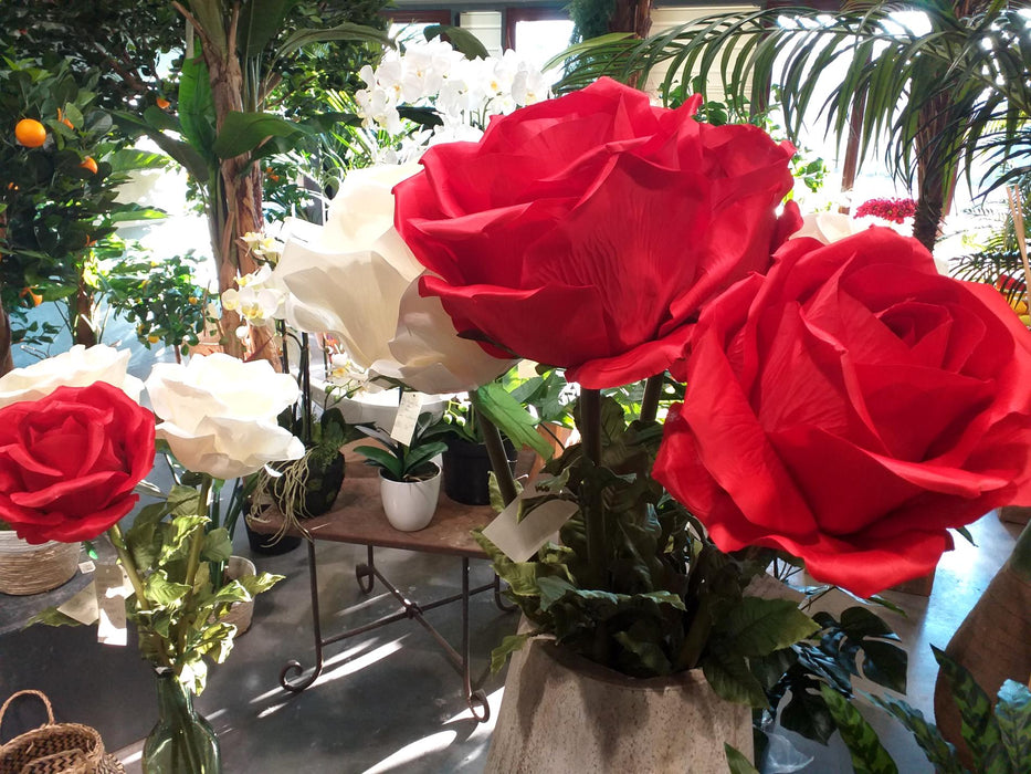 Kæmpe Kunstig Rose Rød 108 Cm Indvendig Dekoration