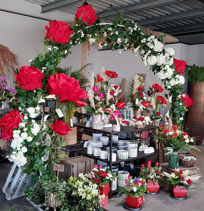 Kæmpe Kunstig Rose Rød 108 Cm Indvendig Dekoration