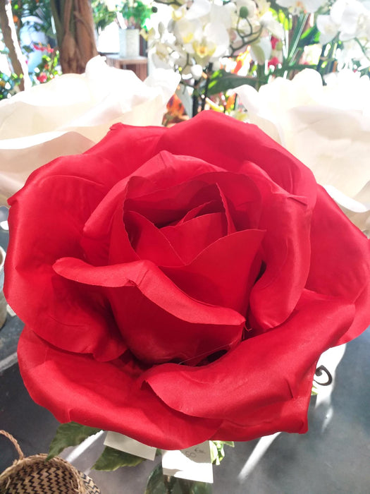 Kæmpe Kunstig Rose Rød 108 Cm Indvendig Dekoration
