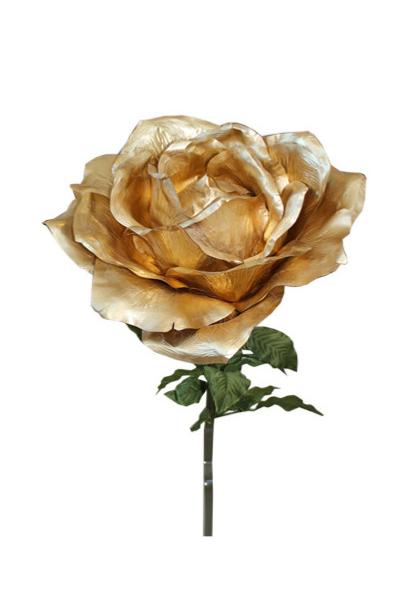 Kæmpe Rose Juliette Blomsterdekoration 136 Cm Guld