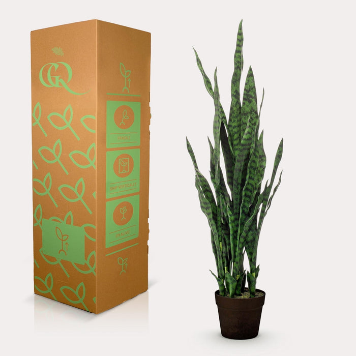 Sanseveria Sort Koral Kunstig Plante - H97Cm, Ø12Cm