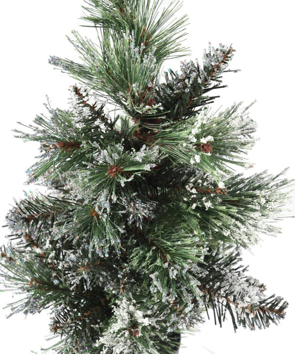 Kunstig Mini Finley Frosted Gran Tree 45Cm Grøn Hvid