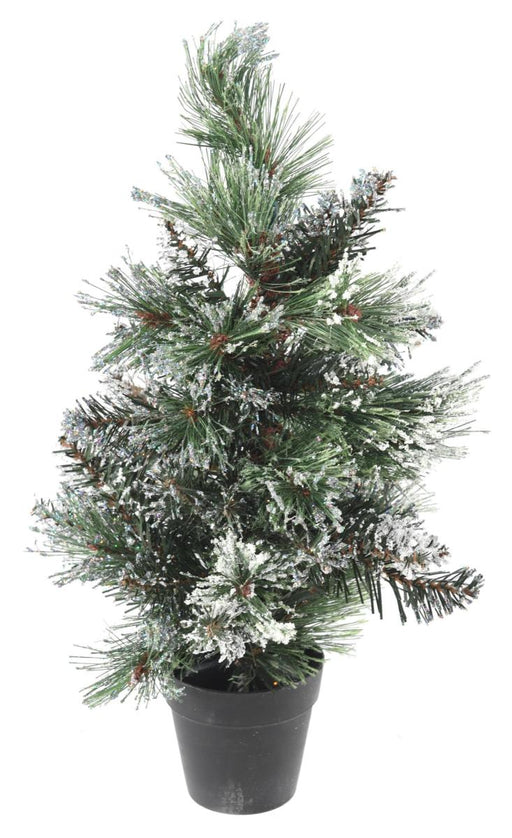 Kunstig Mini Finley Frosted Gran Tree 45Cm Grøn Hvid