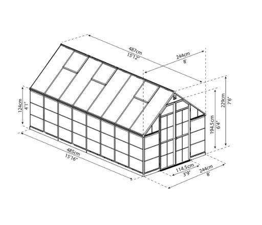 Balance Drivhus 12 M²