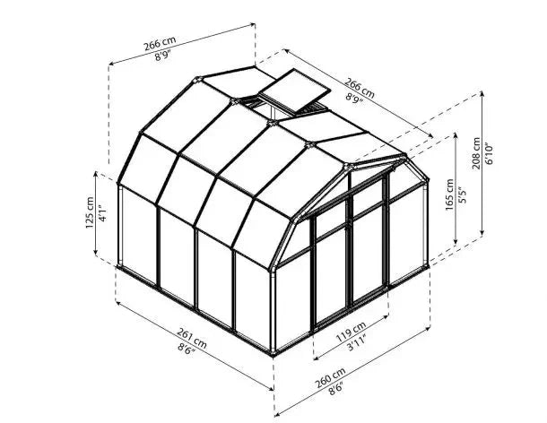 Hobbygartner Drivhus 7 M²