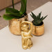 Guld Siddende Abe - Dekorativ Figur