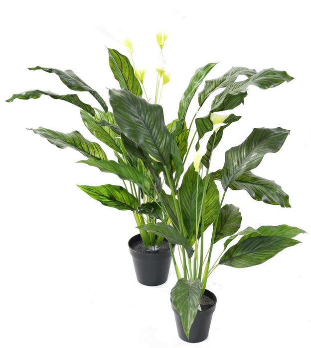 Kunstig Spathiphyllum Blomstrende 90 Cm Til Indendørs Udendørs