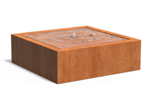 Vandbord Med LED Til Have I Corten Stål
