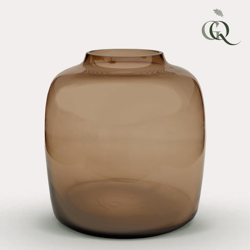 Taupe Glasvase - H25Cm, Ø25Cm