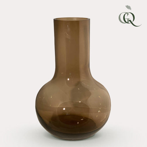 Taupe Glasvase - H37Cm, Ø25Cm
